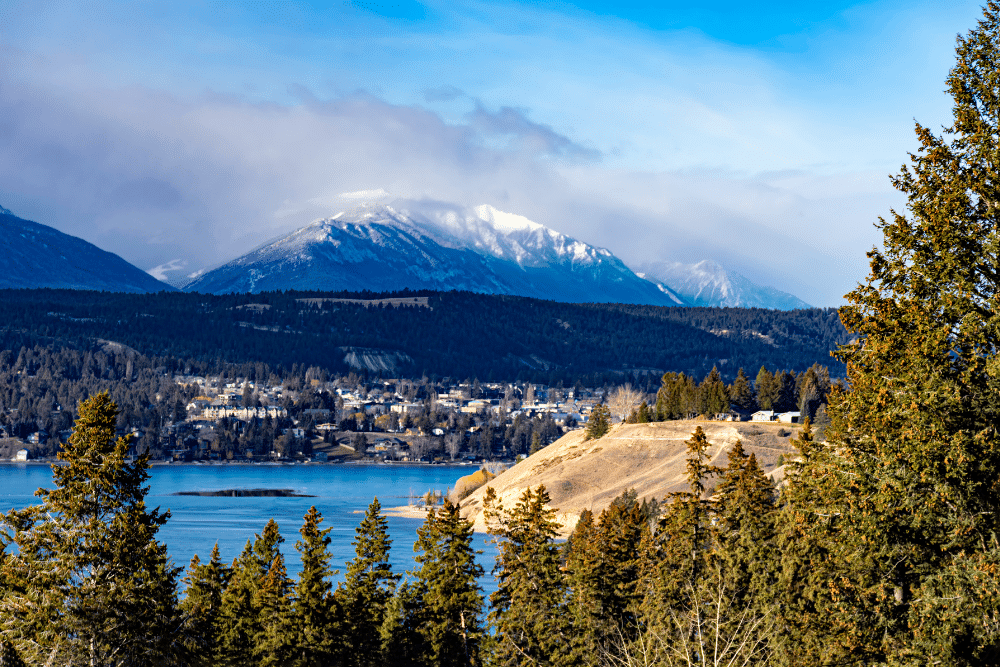 mountain view from Canmore property