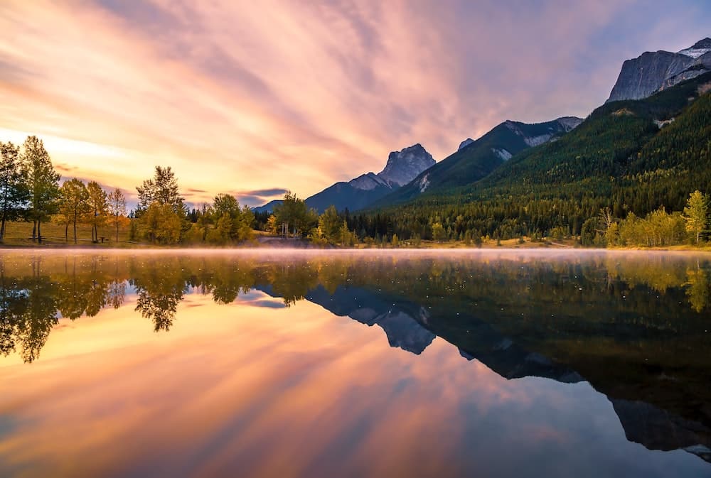 Lake in Canmore Alberta