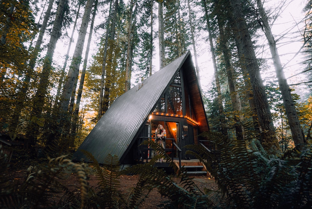 Airbnb property in the woods