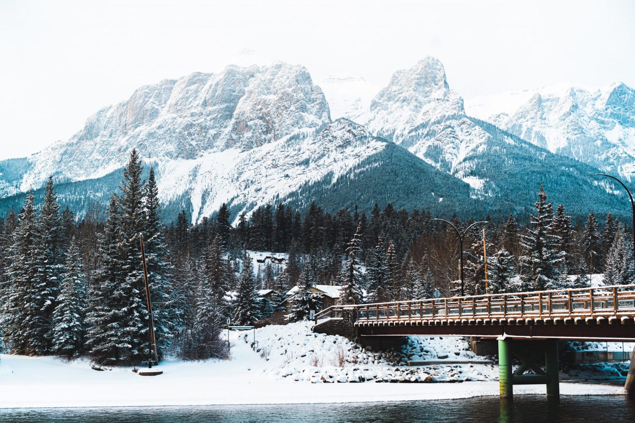 Snowy Mountains In Canmore