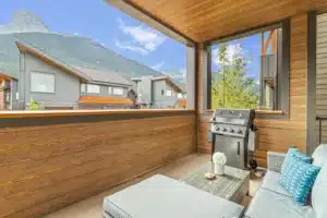 Airbnb Outdoor Area with Barbeque and Mountain Views
