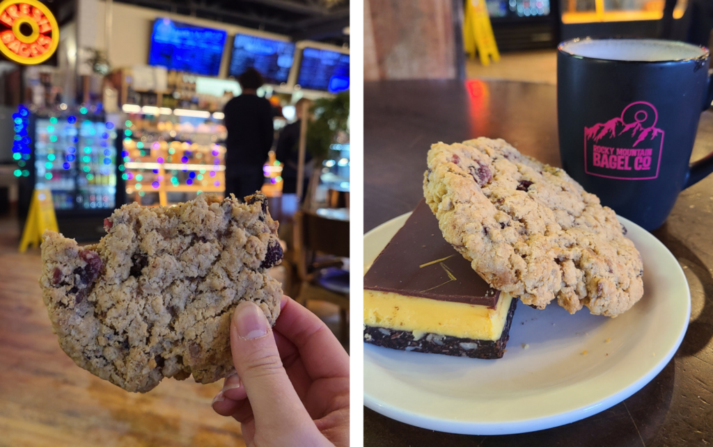 Rocky Mountain Bagel Co Nanaimo Bar and Toffee Cranberry Cookie