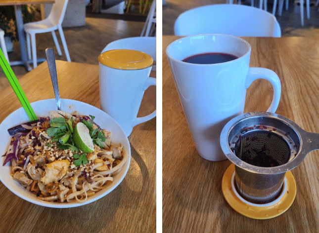 Communitea Cafe Pad Thai and Grizzly Tea Order