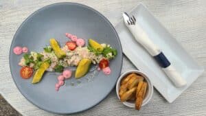 Market Bistro's Salmon Tartare with avocado dish